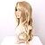 Χαμηλού Κόστους Περούκες μεταμφιέσεων-cosplay κοστούμι περούκα συνθετική περούκα σγουρά χαλαρό κυματάκι φυσικό κύμα φυσικό κύμα σγουρό κούρεμα με στρώσεις περούκα μακριά ανοιχτόχρωμα ξανθά συνθετικά μαλλιά 22 ιντσών γυναικεία φυσική