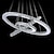 cheap Pendant Lights-3 Rings 40 cm Crystal LED Chandelier Metal Circle Electroplated Modern Contemporary 110-120V 220-240V
