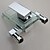 cheap Bathtub Faucets-Shower Faucet / Bathtub Faucet - Contemporary Chrome Tub And Shower Brass Valve Bath Shower Mixer Taps / Single Handle Two Holes