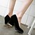 Недорогие Женская обувь на каблуках-Для женщин Обувь Искусственная замша Весна Лето Осень На толстом каблуке Назначение Для праздника Черный Красный