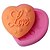abordables Accessoires de pâtisserie-quatre c couleur moule décor amour moule à cake de coeur de silicone rose