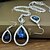 cheap Jewelry Sets-Jewelry Set - Rhinestone Fashion Include White / Royal Blue For Wedding / Party / Special Occasion / Earrings / Necklace