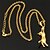 preiswerte Halsketten-Damen Synthetischer Diamant Pendant Halskette damas Modisch Dubai Strass Platiert vergoldet Gold Modische Halsketten Schmuck Für Hochzeit Party Alltag Normal / Diamantimitate