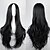 cheap Synthetic Trendy Wigs-Synthetic Wig Curly Loose Wave Natural Wave Natural Wave Curly Asymmetrical Wig Long Black Synthetic Hair 25 inch Women&#039;s Natural Hairline Black