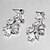 cheap Earrings-Stylish Earrings Jewelry Silver For Special Occasion Party / Evening 1 set