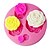 cheap Bakeware-FOUR-C Fondant Decorating Mould 3D Rose Cake Decorating Supplies Color Pink SM-018