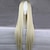 tanie Peruki kostiumowe-przebranie na karnawał peruka peruka syntetyczna prosto prosto asymetryczna peruka długie kremowe włosy syntetyczne 28 cali damska naturalna linia włosów blond peruka na halloween