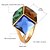 cheap Rings-Women&#039;s Statement Ring Ladies Unusual Unique Design Fashion Crystal Gold Plated Alloy Ring Jewelry Blue For Wedding Party Daily Casual Sports