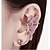 cheap Earrings-Women&#039;s Synthetic Diamond Ear Cuff Climber Earrings Butterfly Animal Ladies Earrings Jewelry White / Purple For Wedding Party Casual Daily