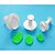 cheap Bakeware-3pcs Rose Leaf Plunger Cutter Cookies Cake Fondant Bakeware