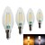 cheap Light Bulbs-Zweihnder E14 4W 380LM 3000/6500K LED Tungsten Filament Core Cool White Warm White Candle Light (AC 220-240V,4Pcs)