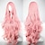 cheap Synthetic Trendy Wigs-Synthetic Wig Curly Wavy Deep Wave Curly Deep Wave Asymmetrical Wig Pink Long Pink Synthetic Hair 28 inch Women&#039;s Natural Hairline Pink