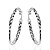 cheap Earrings-lureme®Fashion Style Silver Plated Round Black Spots Shaped Hoop Earrings
