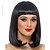 Χαμηλού Κόστους Συνθετικές Trendy Περούκες-Συνθετικές Περούκες Στυλ Περούκα Μαύρο Μαύρο Συνθετικά μαλλιά Γυναικεία Μαύρο Περούκα Κοντό κοστούμι περούκα