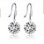 cheap Earrings-Women&#039;s Diamond Silver Round Jewelry