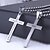 cheap Customized Apparel Accessories-Personalized Gift Casting Stainless Steel Cross Shaped Pendant Necklace Engraved Jewelry