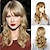 cheap Synthetic Wigs-Fashion Natural Golden Big Volume Of Long Hair Wigs