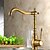 cheap Rotatable-Kitchen Faucet,Antique Brass Deck Mounted One Hole Standard Spout Rotatable Kitchen Taps with Hot and Cold Switch