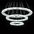 abordables Suspension-3 anneaux 40 cm cristal LED lustre cercle métallique galvanisé moderne contemporain 110-120v 220-240v