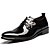 abordables Oxfords Homme-Chaussures Hommes Mariage / Bureau &amp; Travail / Décontracté Noir / Bordeaux Cuir Richelieu