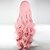 cheap Synthetic Trendy Wigs-Synthetic Wig Curly Wavy Deep Wave Curly Deep Wave Asymmetrical Wig Pink Long Pink Synthetic Hair 28 inch Women&#039;s Natural Hairline Pink