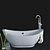voordelige Badkranen-Badkraan - Hedendaagse Chroom Vloerbevestigd Keramische ventiel Bath Shower Mixer Taps / Single Handle Een Hole