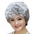 halpa Synteettiset trendikkäät peruukit-Synteettiset peruukit Kihara Kihara Epäsymmetrinen leikkaus Peruukki Lyhyt Hopea Synteettiset hiukset 12 inch Naisten Luonnollinen hiusviiva Harmaa