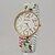 abordables Relojes de moda-Mujer Reloj de Moda Reloj de Pulsera Reloj Pulsera Cuarzo Aleación Banda Flor Negro Blanco Azul Rosa