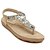 זול סנדלי נשים-נעלי נשים - סנדלים - דמוי עור - רצועת T - כסוף / זהב - משרד ועבודה / קז&#039;ואל - עקב שטוח