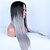 cheap Synthetic Trendy Wigs-Synthetic Wig Straight Style Asymmetrical Capless Wig Black Black Mixed White Synthetic Hair 27 inch Women&#039;s Natural Hairline Black / Gray Wig Long Cosplay Wig