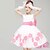お買い得  ドレス-女子 ノースリーブ フラワー 3D プリントされたグラフィック ドレス フローラル コットン ドレス 夏 幼児 スリム