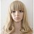 abordables Perruques Synthétiques Sans Bonnet-Perruque Synthétique Ondulation Naturelle Bouclé Perruque Blond Court Blond clair Femme Blond