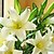 voordelige Kunstbloemen-Kunstbloemen 1 Tak Europese Stijl Lelies Bloemen voor op tafel