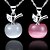 cheap Necklaces-Pink White Opal Silver White Pink Necklace Jewelry For Wedding Party Special Occasion Anniversary Birthday Engagement / Gift / Daily