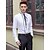 cheap Shirts-Men&#039;s Wedding Party Office / Career Stylish / Classical / Basic Tailored Fit Shirt - Solid Colored
