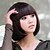 cheap Synthetic Trendy Wigs-Synthetic Wig Straight With Bangs Wig Short Black Women&#039;s Black
