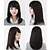 Χαμηλού Κόστους Συνθετικές Trendy Περούκες-Συνθετικές Περούκες Ίσιο Ίσια Κούρεμα καρέ Ασύμμετρο κούρεμα Περούκα Μεσαίο Μαύρο Συνθετικά μαλλιά 10 inch Γυναικεία Φυσική γραμμή των μαλλιών Μαύρο
