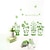 abordables Autocollants muraux-empotage vert sticker mural PVC amovible environnement