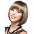Χαμηλού Κόστους Συνθετικές Trendy Περούκες-Συνθετικές Περούκες Ίσιο Ίσια Κούρεμα καρέ Με αφέλειες Περούκα Ξανθό Κοντό Ξάνθο Ανοικτό Συνθετικά μαλλιά 9 inch Γυναικεία Με τα Μπουμπούκια Ξανθό