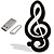 voordelige USB-sticks-mieren muziek noot usb flash drive usb 2.0 64g 8g muziekinstrumenten geheugenstick cartoon plastic draagbare pendrive