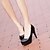 preiswerte Absatzschuhe für Damen-Damen Schuhe Lackleder Frühling Sommer Herbst Stöckelabsatz Plattform für Büro &amp; Karriere Party &amp; Festivität Schwarz Beige