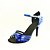 cheap Latin Shoes-Women&#039;s Latin Shoes / Salsa Shoes Leatherette Sandal Buckle Customized Heel Customizable Dance Shoes Silver / Blue / Gold