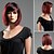 cheap Older Wigs-Synthetic Wig Straight Straight Wig Short Red Mixed Black Synthetic Hair 10 inch Women&#039;s Red