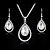 billiga Jewelry Set-Smyckeset - Bergkristall Mode Omfatta Vit / Marinblå Till Bröllop / Party / Speciellt Tillfälle / Örhängen / Dekorativa Halsband