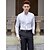 cheap Tuxedos &amp; Suits-Men&#039;s Wedding Shirt Solid Colored Long Sleeve Tailored Fit Tops Cotton Stylish Classical Basic