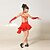 Χαμηλού Κόστους Παιδικά Ρούχα Χορού-Λάτιν Χοροί Σύνολα Επίδοση Πολυεστέρας / Λίκρα Πούλιες / Φούντα Αμάνικο Φυσικό Φόρεμα / Γάντια / Καλύμματα Κεφαλής / Λατινικοί Χοροί