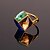 cheap Rings-Women&#039;s Statement Ring Ladies Unusual Unique Design Fashion Crystal Gold Plated Alloy Ring Jewelry Blue For Wedding Party Daily Casual Sports