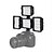 voordelige Verlichting-4 *-48u leidde videolamp fotografie voor canon 7d 6d 5diii Nikon D600 D800 D3100 D7000 DSLR camera licht dv