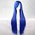 abordables Pelucas para disfraz-Pelucas de cosplay Pelucas sintéticas Recto Corte Recto Corte asimétrico Peluca Larga Azul Claro Pelo sintético 28 pulgada Mujer Entradas Naturales Azul