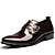 baratos Sapatos Oxford para Homem-Sapatos Masculinos Oxfords Preto / Vinho Couro Casamento / Escritório &amp; Trabalho / Casual